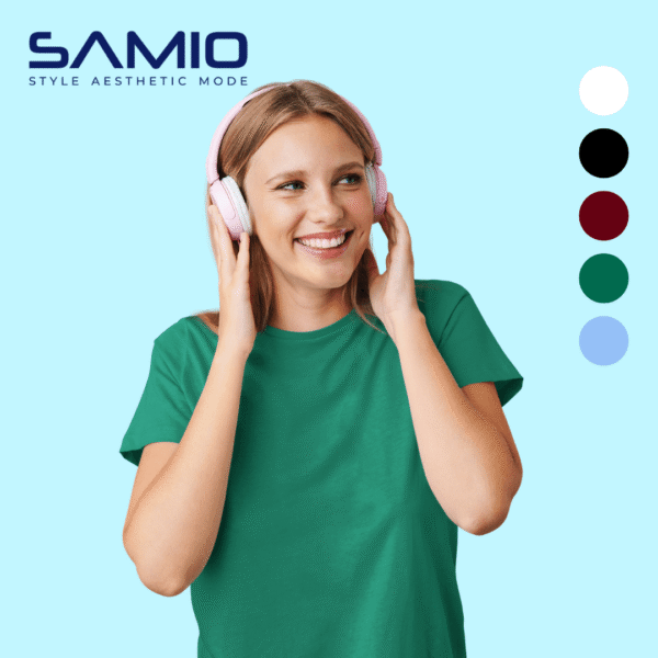 Plain bottle green women's cotton t-shirt mockup