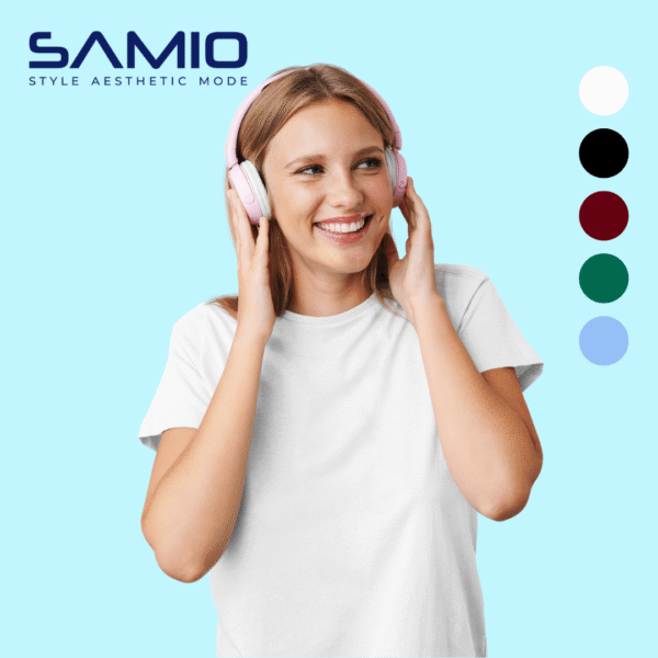 Plain white women's cotton t-shirt mockup